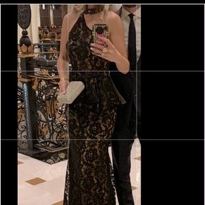 Tarik Ediz Long lace dress